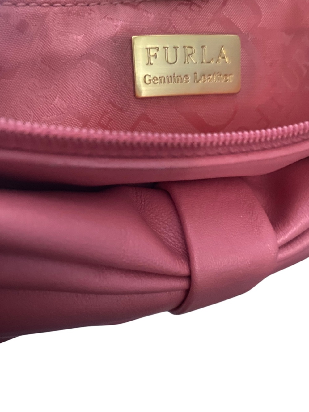 Furla Y2K Genuine Leather Baguette Bow Shoulder Bag - Picture 7 of 7